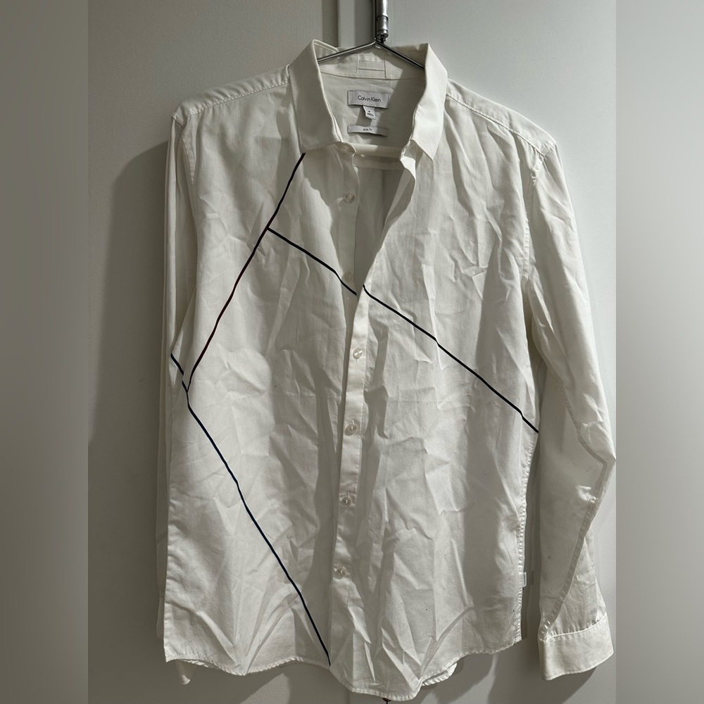 Calvin Klein abstract print dress shirt - slim fit - size medium